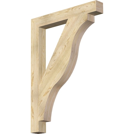 Ekena Millwork Funston Block Rough Sawn Bracket, Douglas Fir, 4"W x 32"D x 44"H BKT04X32X44FST05RDF